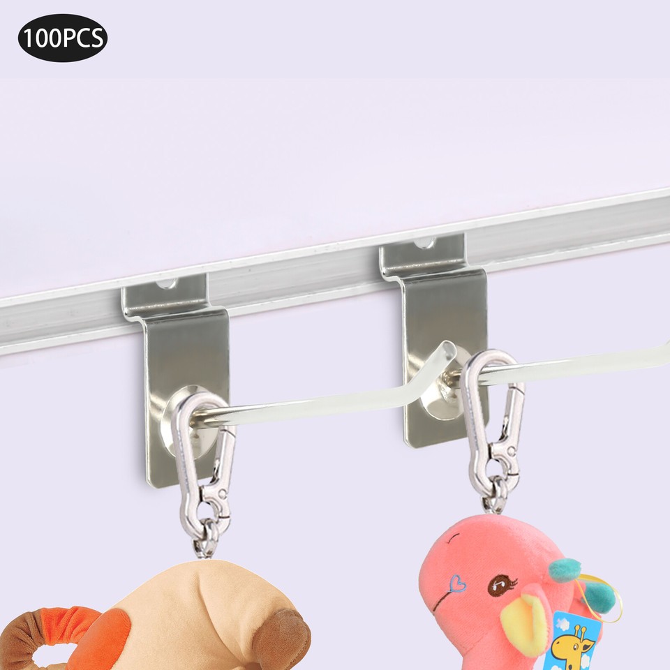 100PC Slatwall Hooks Hangers Slat Wall Hanging Accessories for Garage