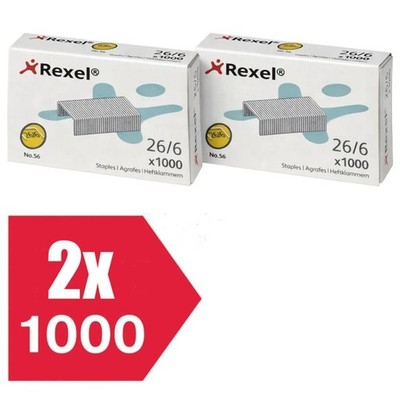 Rexel Nr.56 Heftklammern 26/6 Stahlklammern 2000 Stück Standardeinsatz bis 20 Blatt