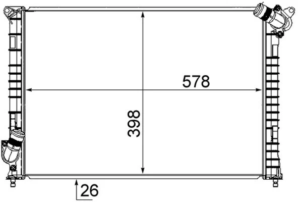 RADIATOR ENGINE COOLING CR 984 000S FOR MINI N14B16/W11B16A 1.6L 4cyl - Image 3 of 4