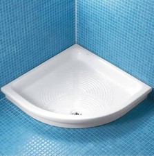 Piatto doccia in ceramica semicircolare 90x90 h12cm antiscivolo - Dolomite