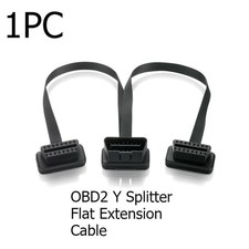 Universal OBD2 Y Splitter Extension Cable 16 Pin Adapter for Diagnostic Tools
