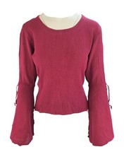 Gothic Mittelalter LARP Bluse Onyx schwarz oliv grün weiß NEU