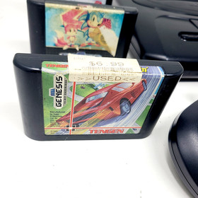 Sega Genesis Model 2 Game Console Black, MK-1631 (3) Games Tested Good No Cables