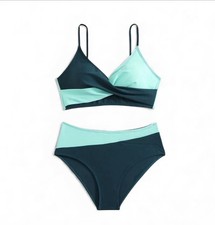 Swimsuit Size M Colorblock Teal Mint New Nwt Two Piece