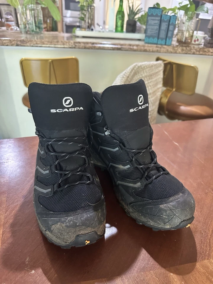 Botas de caminhada masculinas Scarpa Maverick Mid GTX tamanho UK 9.5 uso leve ótimo estado - Imagem 3 de 4