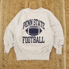 VTG 90s Champion Penn State Crewneck Sweatshirt Mens XL Gray Football USA Made