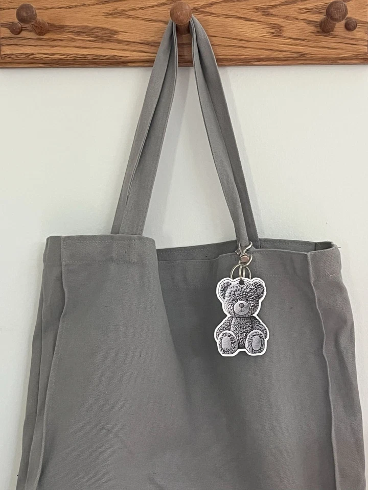 Oso de peluche baby shower llavero oso de peluche baby shower fiesta favores conjunto de 6 Foto 3 de 4