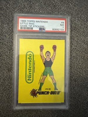 Little Mac,  Punch Out!! Nintendo Games Pack 1989 Topps #8 PSA 7 NM