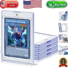 Magnetic Card Protectors - 5 Pack UV-Blocking Sleeves for Game and Sports Cards
