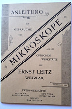 Leitz Mikroskop Gebrauchsanleitung, 1902, Nachdruck, 15x22 cm, wie neu
