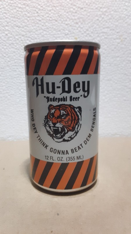 Hu-Dey Hudepohl Beer Can, empty