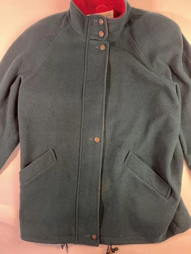 Mackintosh New England Wool Coat Dark Green Red Lined size men’s M - product listing photo