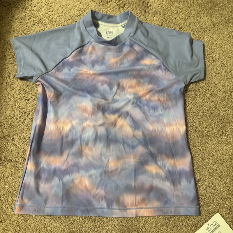 Athleta Girl Nylon Mock Neck Rashguard Size XL/14