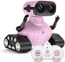 ALLCELE Girls Robot Toy, Rechargeable RC Robot for Kids, Remote Control Toy with