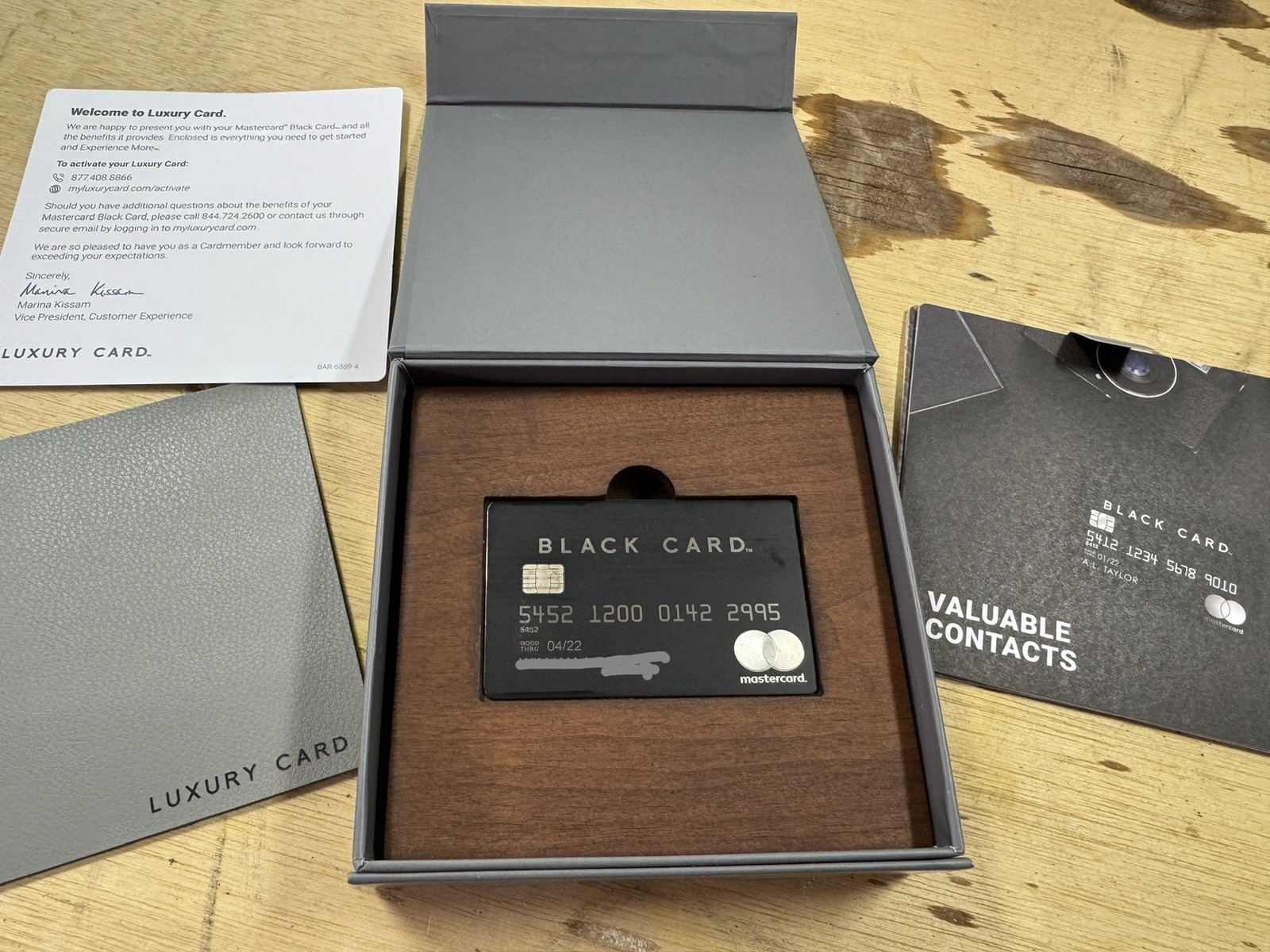Mastercard Black Card Luxury In Presentation Case