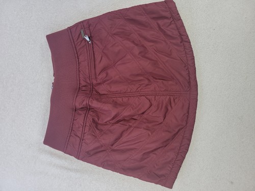 Prana Skirt Womens Small Maroon Quilted Sherpa Lined Insulated Winter Puffer - Picture 7 of 10