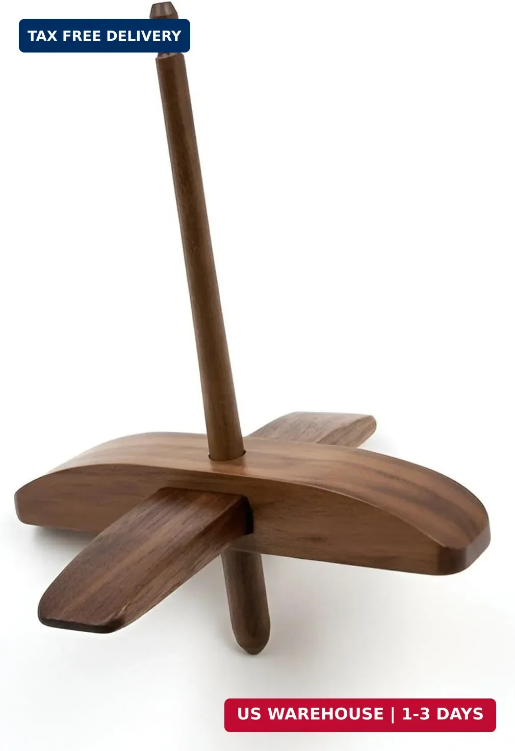 HAND U JOURNEY Turkish Drop Spindle, Black Walnut Wood