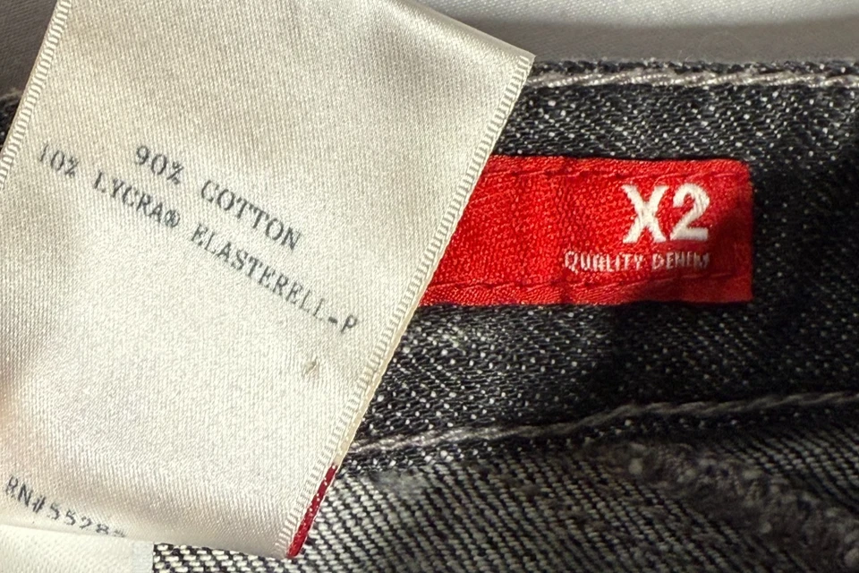 X2 Jeans Women's 0 Black Denim Slim Low Rise Straight Leg Dark Wash 29x24.5 in - Image 4 of 4