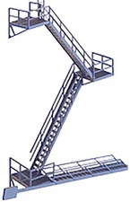 Walthers Cornerstone HO Scale Building/Structure Kit Modern Fire Escape