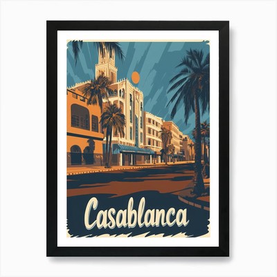 Aihrgdesign A Retro Reiseposter F Gerahmtes Wandbild Poster Leinwanddruck Bild