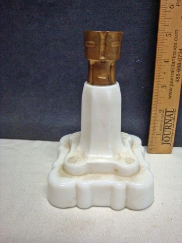 Milk Glass Oil Lamp Base Part