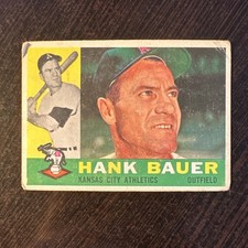 1960 TOPPS #262 HANK BAUER K.C. ATHLETICS G-VG *Hot Corner Vintage* D