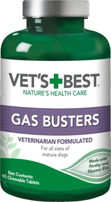 Vet's Best Gas Busters Dog Supplements for Gas Relief and Digestion 90 Count