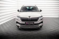 Street+ spoiler labbro attacco anteriore adatto per Skoda Karoq Sportline Mk1 FL nero