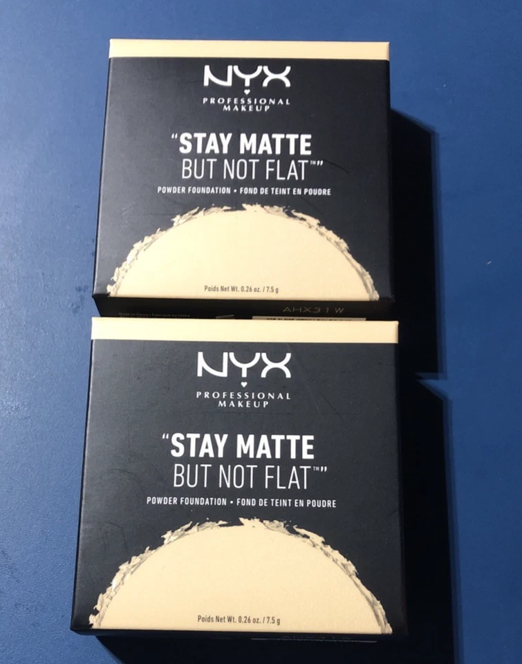 2pk NYX Stay Matte But Not Flat" Powder Foundation SMP02 NUDE