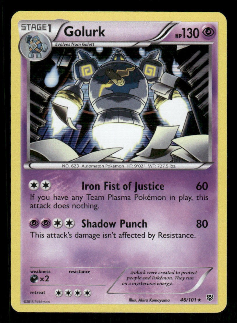 Golurk 46/101 Holo Rare Plasma Blast Pokemon NM/M