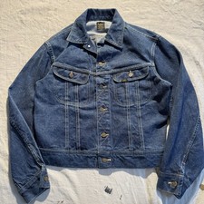 Vintage 1960 s Lee 101-J Dark Denim Trucker Jacket Sz 42 Or 22x24