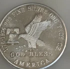 1 Troy OZ .999 Fine Silver Round