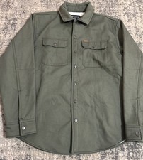 Men’s Matix Shirt Jacket Large USA Green Button Up Long Sleeve