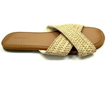 Old Navy Crisscross Strap Flipflop Beach casual Sandals Women Beige Size 8