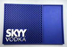 SKYY VODKA Blue Silicone Bar Spill Mat Heavy Duty 18” x 12” Campari America
