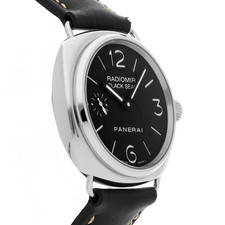 Panerai Radiomir Black Seal SS Manual 45mm Black Dial Strap Watch PAM 183 3