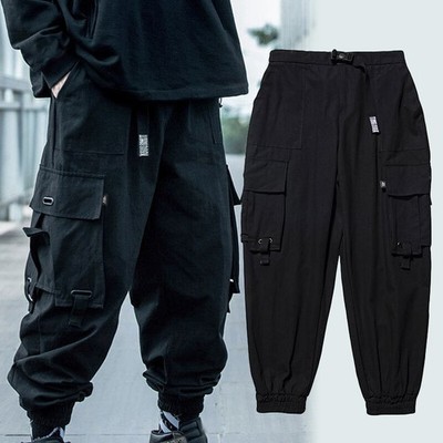 Spring Men Hip Hop Harem Pant Street Joggers Punk Casual Pants Cargo Pocket