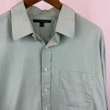 Tommy Hilfiger Men's Dress Shirt 17/32-33 Button Down Shirt Blue