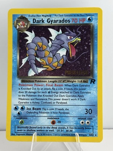 Dark Gyarados 8/82 Prerelease Holo Team Rocket Pokémon WOTC NM/LP