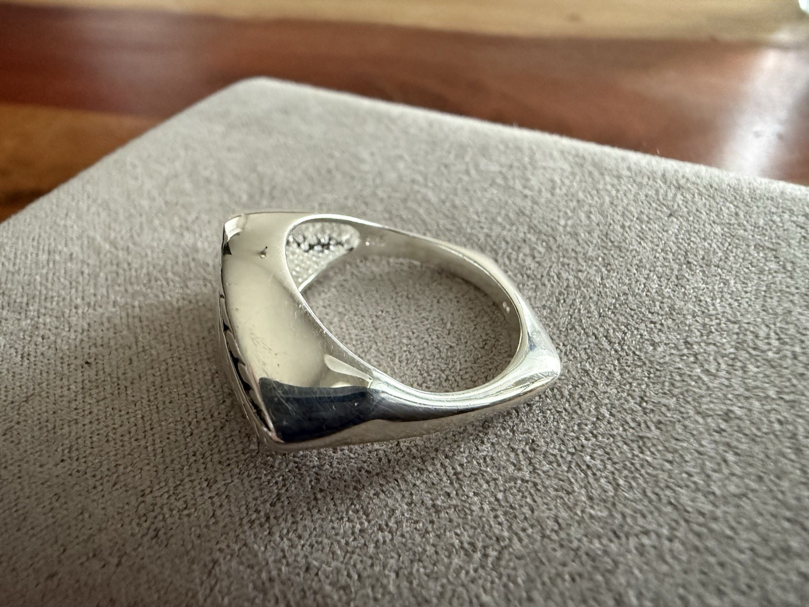 Artisanal Sterling Silver Leaf Statement Ring siz… - image 2