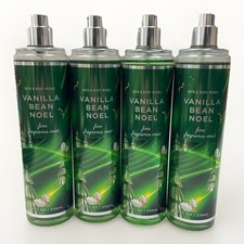 4 bath body works vanilla bean noel fine fragrance mist 8oz NO CAP