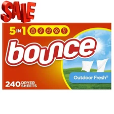 Bounce Fabric Softener Dryer Sheets, Outdoor Fresh Scent, 240 Count