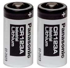 2 Panasonic CR123A 123A 123 Industrial Lithium Batteries