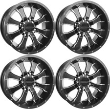 4 Atvutv Wheels Set 14in Raceline A77 Mamba Black 4115 52 Act