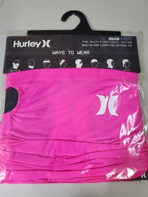 Hurley Multi-Functional Seamless Wear Gaiter Lightweight One Size Pink