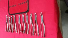 10 PIECE SET OF DENTAL EXTRACTING EXTRACTION FORCEP ( PREMIUM GRADE ) 