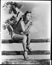 Debbie Reynolds Leggy 1950's Pin Up Photo Bikini Vintage 8x10 Studio Negative