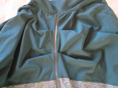 Zella Womens Jacket Size M/L Gray/Green Open Front Dolman Sleeve - Picture 6 of 9