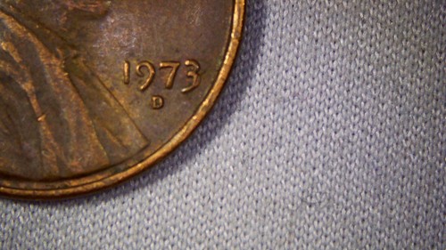 1973-D Lincoln Penny with Error Large 3 in Date - Picture 3 of 3