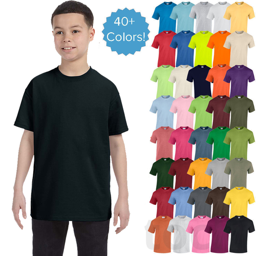 Gildan Youth Plain T Shirts Solid 